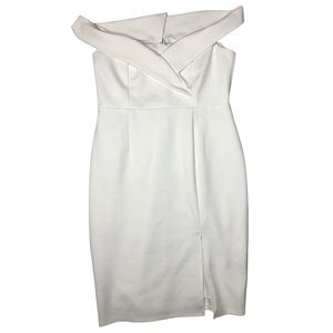 Lulus Womens White Off The Shoulder Shift Dress Size Extra Large